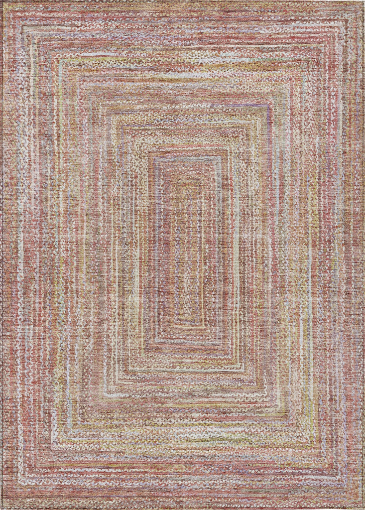 Piper Looms Chantille Geometric ACN1726 Paprika Machine Washable Area Rug main image