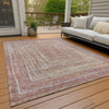 Piper Looms Chantille Geometric ACN1726 Paprika Machine Washable Area Rug Outdoor Lifestyle Image Feature