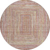 Piper Looms Chantille Geometric ACN1726 Paprika Machine Washable Area Rug Round Main Image