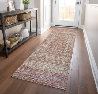 Piper Looms Chantille Geometric ACN1726 Paprika Machine Washable Area Rug Runner Lifestyle Image Feature