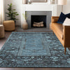 Piper Looms Chantille Global ACN1727 Blue Machine Washable Area Rug Lifestyle Image Feature