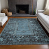 Piper Looms Chantille Global ACN1727 Blue Machine Washable Area Rug Lifestyle Image Feature