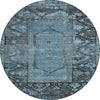 Piper Looms Chantille Global ACN1727 Blue Machine Washable Area Rug Round Main Image