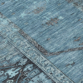 Piper Looms Chantille Global ACN1727 Blue Machine Washable Area Rug Swatch Image