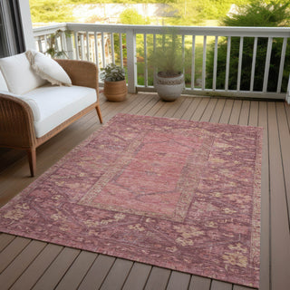 Piper Looms Chantille Global ACN1727 Blush Machine Washable Area Rug Outdoor Lifestyle Image Feature