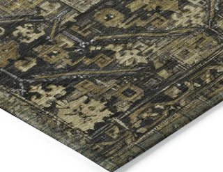 Piper Looms Chantille Global ACN1727 Brown Machine Washable Area Rug Corner Image