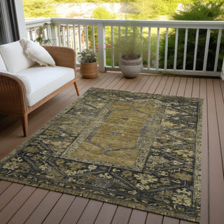 Piper Looms Chantille Global ACN1727 Brown Machine Washable Area Rug Outdoor Lifestyle Image Feature