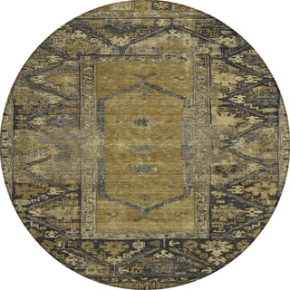 Piper Looms Chantille Global ACN1727 Brown Machine Washable Area Rug Round Main Image