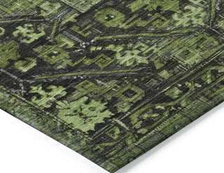Piper Looms Chantille Global ACN1727 Olive Machine Washable Area Rug Corner Image