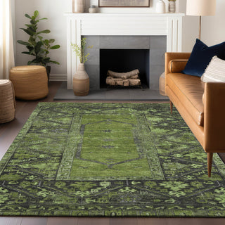 Piper Looms Chantille Global ACN1727 Olive Machine Washable Area Rug Lifestyle Image Feature