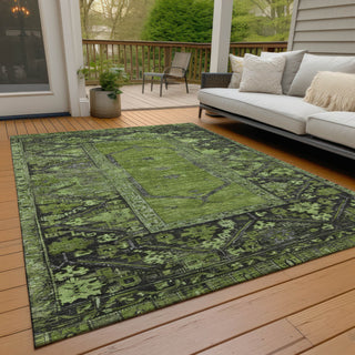Piper Looms Chantille Global ACN1727 Olive Machine Washable Area Rug Outdoor Lifestyle Image Feature