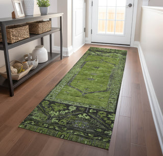 Piper Looms Chantille Global ACN1727 Olive Machine Washable Area Rug Runner Lifestyle Image Feature