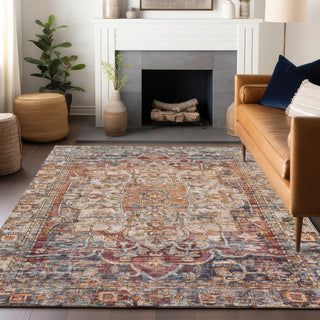 Piper Looms Chantille Global ACN1728 Copper Machine Washable Area Rug Lifestyle Image Feature
