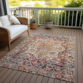 Piper Looms Chantille Global ACN1728 Copper Machine Washable Area Rug Outdoor Lifestyle Image Feature