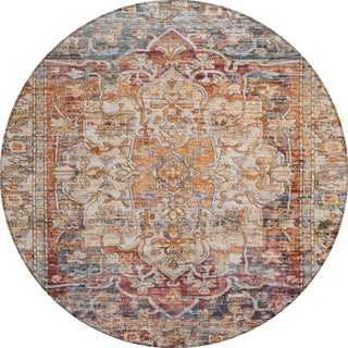 Piper Looms Chantille Global ACN1728 Copper Machine Washable Area Rug Round Main Image