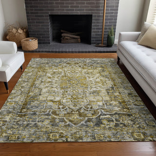 Piper Looms Chantille Global ACN1728 Pewter Machine Washable Area Rug Lifestyle Image Feature