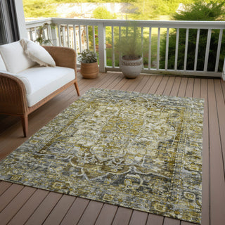 Piper Looms Chantille Global ACN1728 Pewter Machine Washable Area Rug Outdoor Lifestyle Image Feature