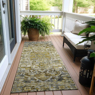 Piper Looms Chantille Global ACN1728 Pewter Machine Washable Area Rug Runner Outdoor Lifestyle Image Feature