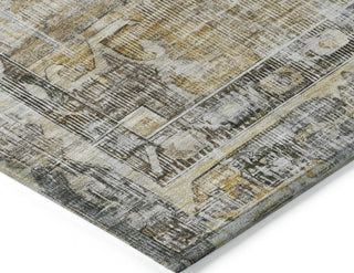 Piper Looms Chantille Global ACN1729 Brown Machine Washable Area Rug Corner Image