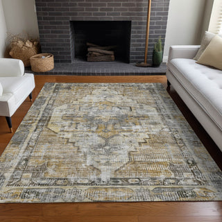 Piper Looms Chantille Global ACN1729 Brown Machine Washable Area Rug Lifestyle Image Feature