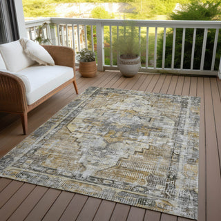 Piper Looms Chantille Global ACN1729 Brown Machine Washable Area Rug Outdoor Lifestyle Image Feature