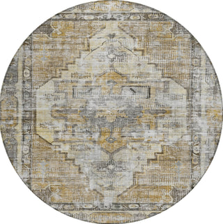 Piper Looms Chantille Global ACN1729 Brown Machine Washable Area Rug Round Main Image