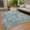Piper Looms Chantille Global ACN1729 Teal Machine Washable Area Rug Outdoor Lifestyle Image Feature