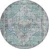 Piper Looms Chantille Global ACN1729 Teal Machine Washable Area Rug Round Main Image