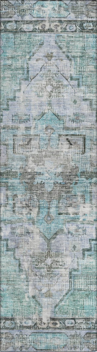 Piper Looms Chantille Global ACN1729 Teal Machine Washable Area Rug Runner Main Image