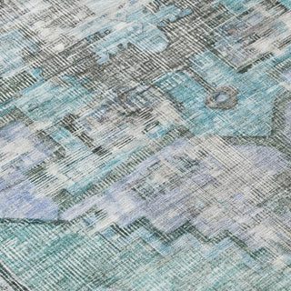 Piper Looms Chantille Global ACN1729 Teal Machine Washable Area Rug Swatch Image