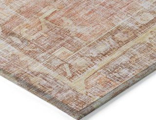 Piper Looms Chantille Global ACN1729 Terracotta Machine Washable Area Rug Corner Image
