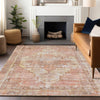 Piper Looms Chantille Global ACN1729 Terracotta Machine Washable Area Rug Lifestyle Image Feature
