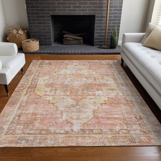 Piper Looms Chantille Global ACN1729 Terracotta Machine Washable Area Rug Lifestyle Image Feature