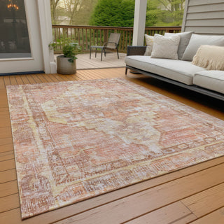 Piper Looms Chantille Global ACN1729 Terracotta Machine Washable Area Rug Outdoor Lifestyle Image Feature
