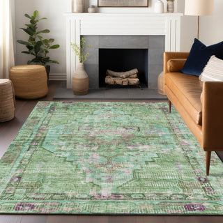 Piper Looms Chantille Global ACN1730 Aloe Machine Washable Area Rug Lifestyle Image Feature
