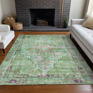 Piper Looms Chantille Global ACN1730 Aloe Machine Washable Area Rug Lifestyle Image Feature