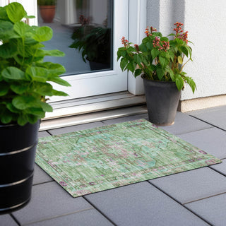 Piper Looms Chantille Global ACN1730 Aloe Machine Washable Area Rug Scatter Outdoor Lifestyle Image Feature