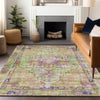 Piper Looms Chantille Global ACN1730 Lime Machine Washable Area Rug Lifestyle Image Feature