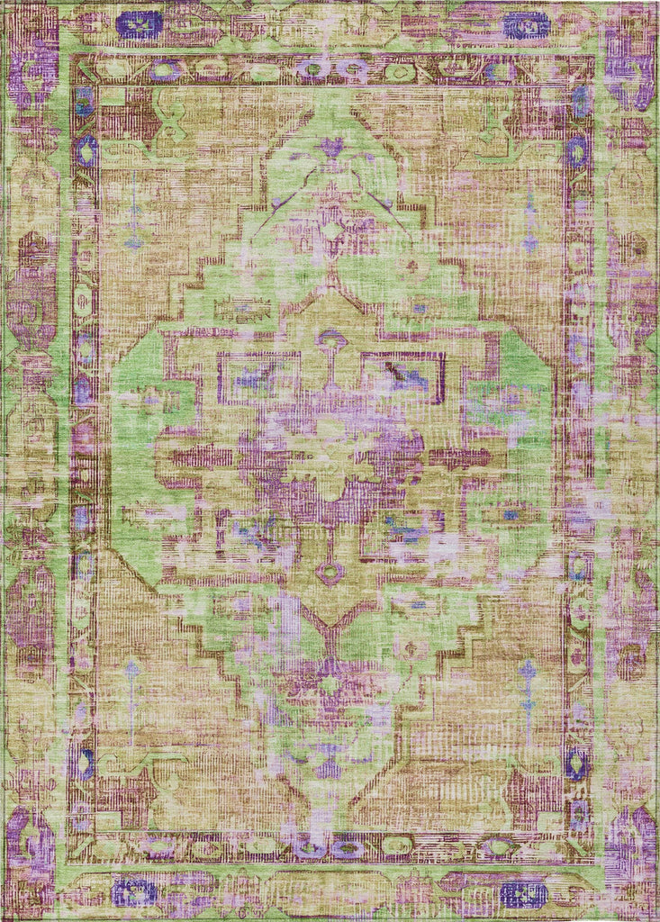 Piper Looms Chantille Global ACN1730 Lime Machine Washable Area Rug main image