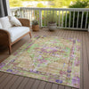 Piper Looms Chantille Global ACN1730 Lime Machine Washable Area Rug Outdoor Lifestyle Image Feature