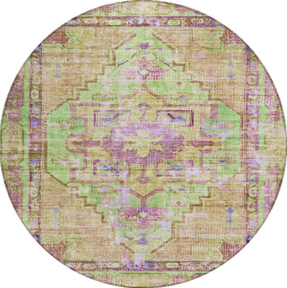Piper Looms Chantille Global ACN1730 Lime Machine Washable Area Rug Round Main Image