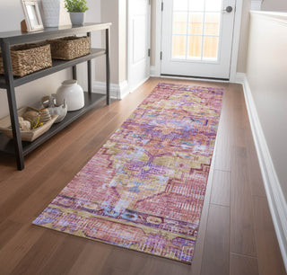 Piper Looms Chantille Global ACN1730 Pink Machine Washable Area Rug Runner Lifestyle Image Feature