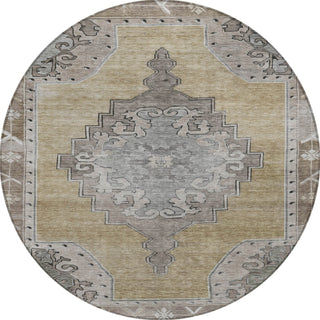 Piper Looms Chantille Global ACN1731 Beige Machine Washable Area Rug Round Main Image