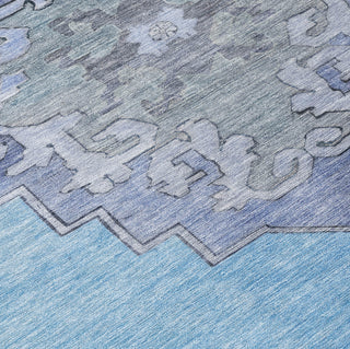 Piper Looms Chantille Global ACN1731 Blue Machine Washable Area Rug Swatch Image