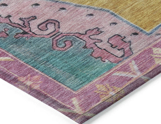Piper Looms Chantille Global ACN1731 Gold Machine Washable Area Rug Corner Image