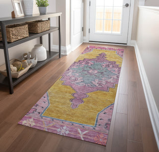 Piper Looms Chantille Global ACN1731 Gold Machine Washable Area Rug Runner Lifestyle Image Feature