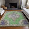 Piper Looms Chantille Global ACN1731 Lime Machine Washable Area Rug Lifestyle Image Feature