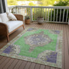 Piper Looms Chantille Global ACN1731 Lime Machine Washable Area Rug Outdoor Lifestyle Image Feature
