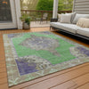 Piper Looms Chantille Global ACN1731 Lime Machine Washable Area Rug Outdoor Lifestyle Image Feature