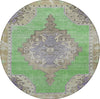 Piper Looms Chantille Global ACN1731 Lime Machine Washable Area Rug Round Main Image